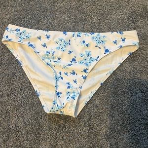 Blue floral bikini bottoms